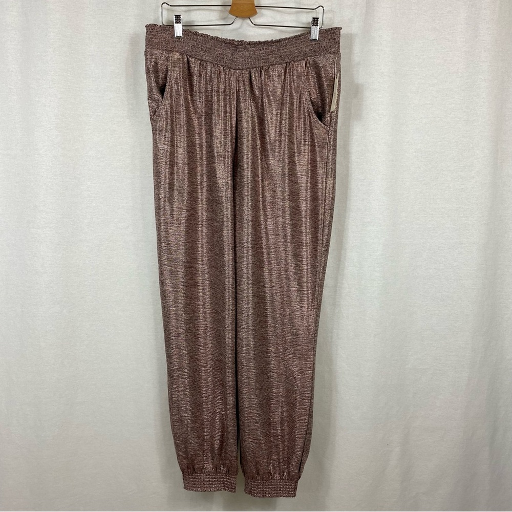 Anthropologie Shimmering Dressy Joggers